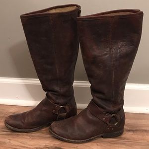 Frye Phillip Harness Tall Boots 6